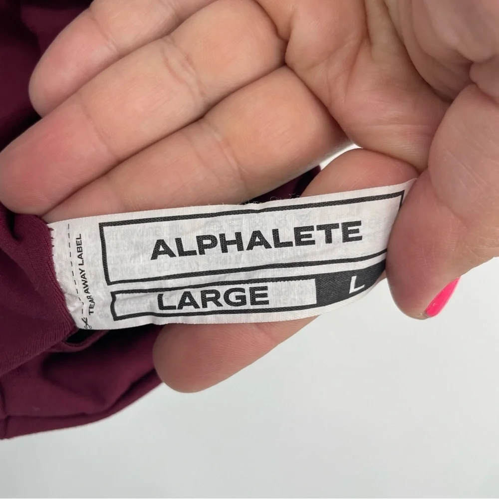Alphalete‎ OLIVIA SCULPT BRA Women's L Tenacity Square Neck Bra berry